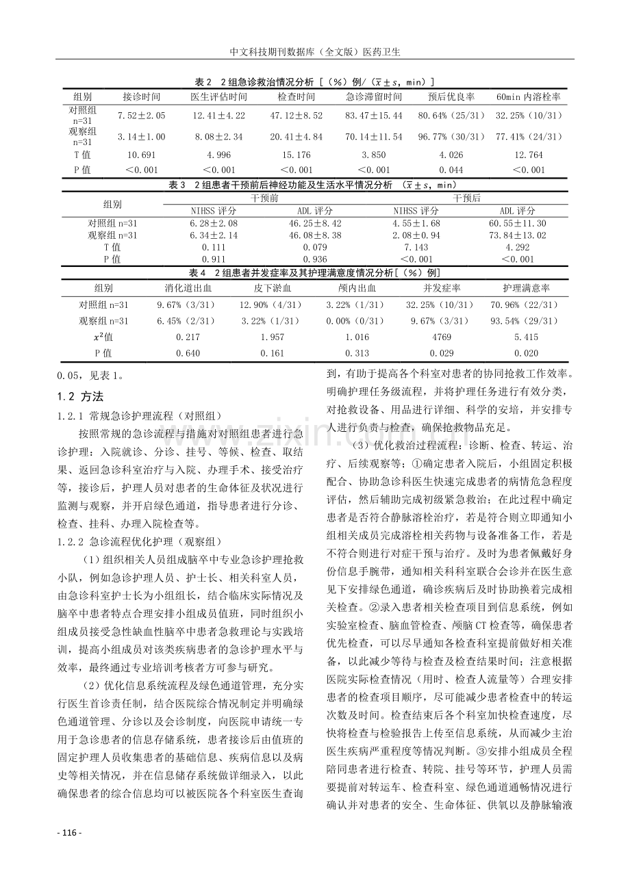 急性缺血性脑卒中急诊流程优化的应用效果.pdf_第2页