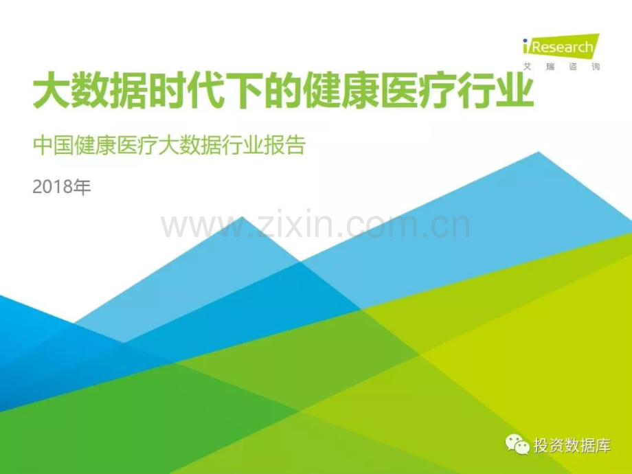 2018年大数据时代下的健康医疗行业.pdf_第1页