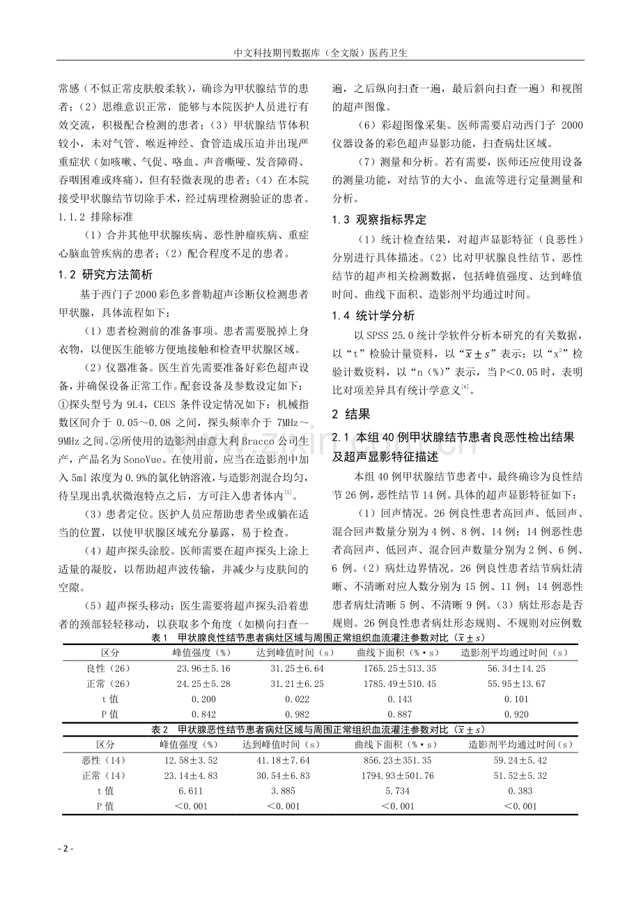 超声在鉴别诊断甲状腺良恶性结节中的应用分析.pdf_第2页