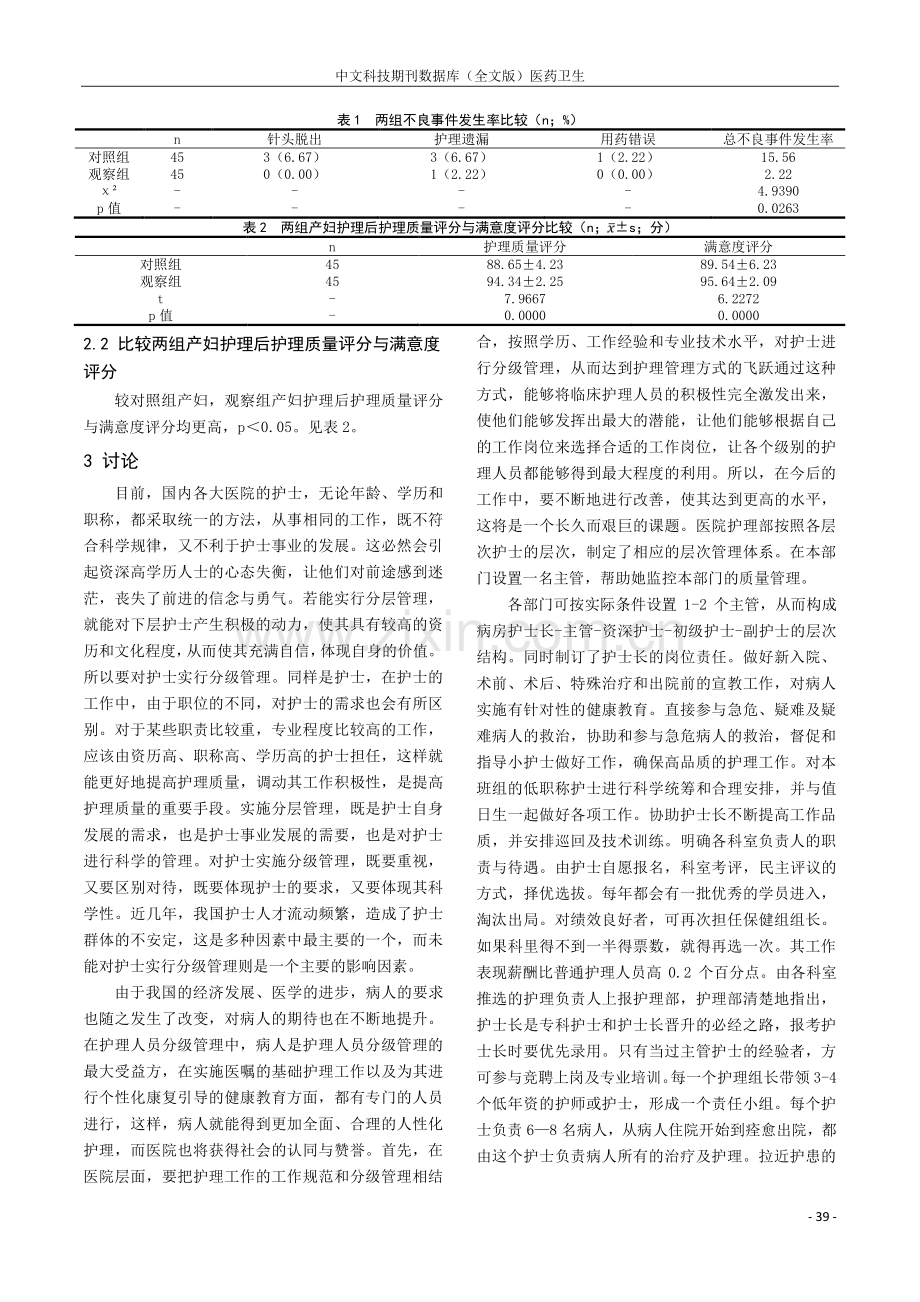 分层次责任护理管理对产科护理质量影响分析.pdf_第2页