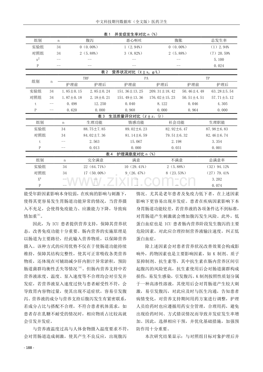 腹泻并发症在ICU肠内营养患者的发生情况及护理对策.pdf_第3页