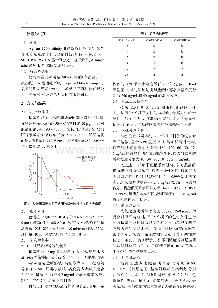 HPLC法同时测定盐酸阿霉素与氯尼达明的含量.pdf_第2页