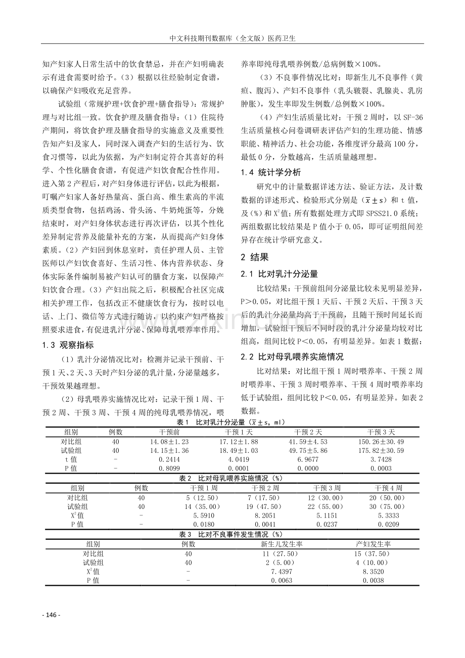 产后饮食护理及膳食指导对母乳喂养的影响分析.pdf_第2页