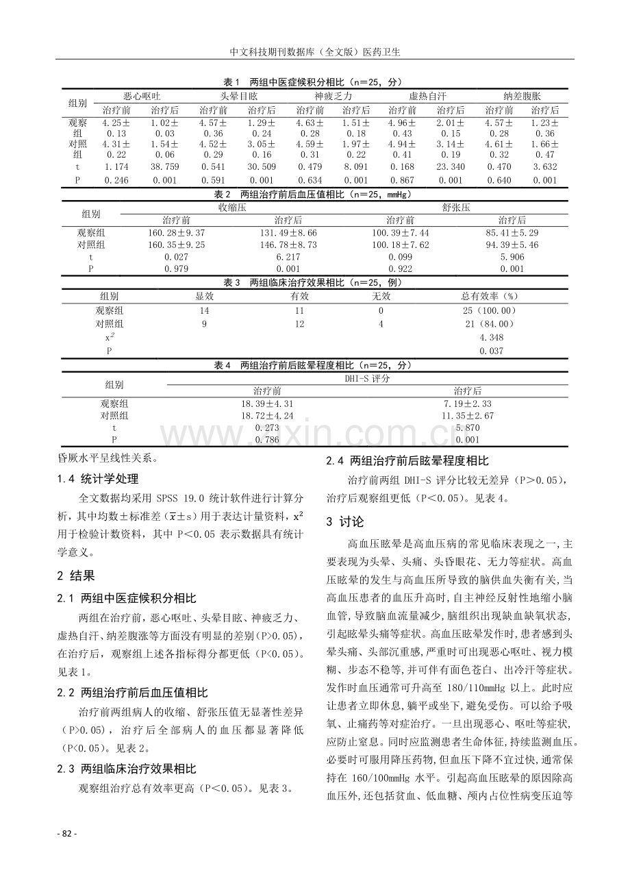 高血压眩晕的急诊中西医结合治疗观察研究.pdf_第2页