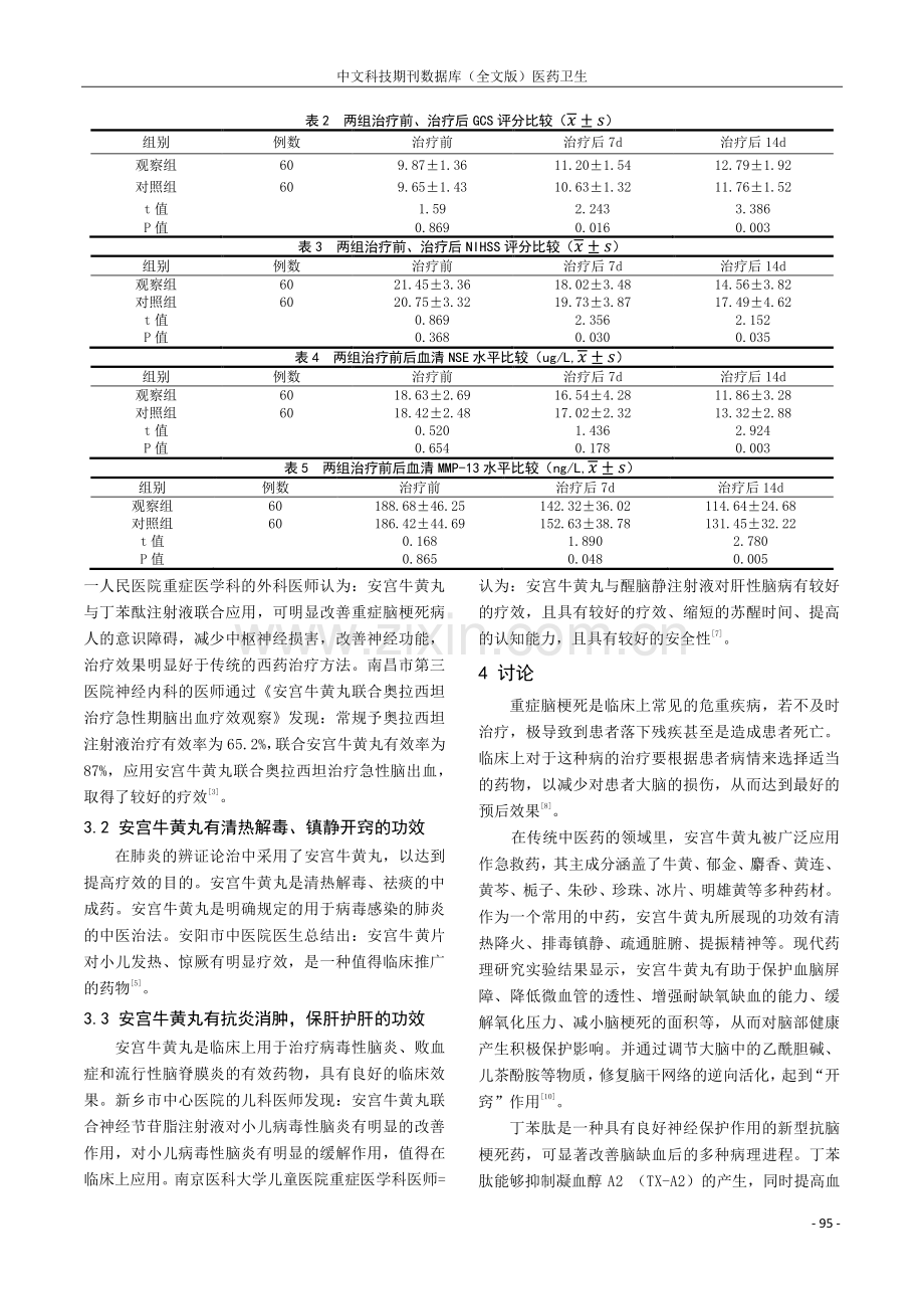 安宫牛黄丸联合丁苯酞治疗重症脑梗死患者的临床效果.pdf_第3页