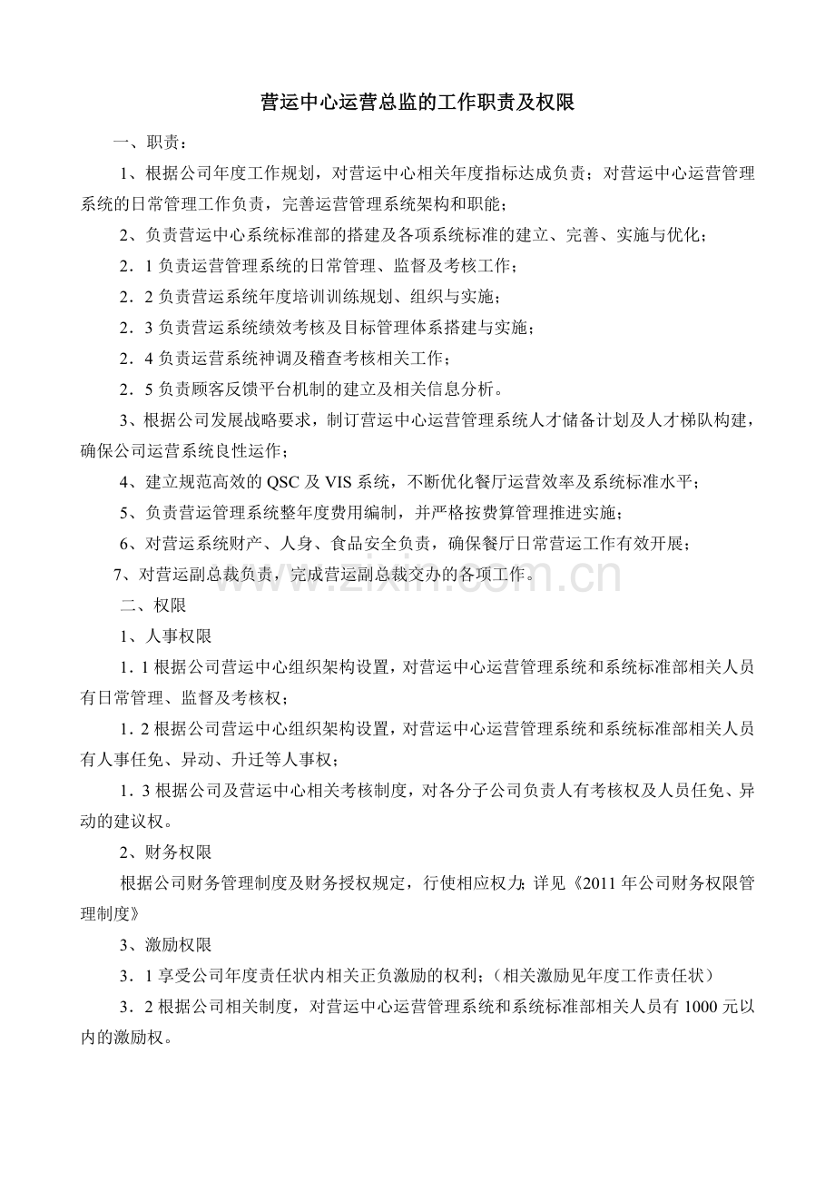 运营总监工作职责.doc_第1页