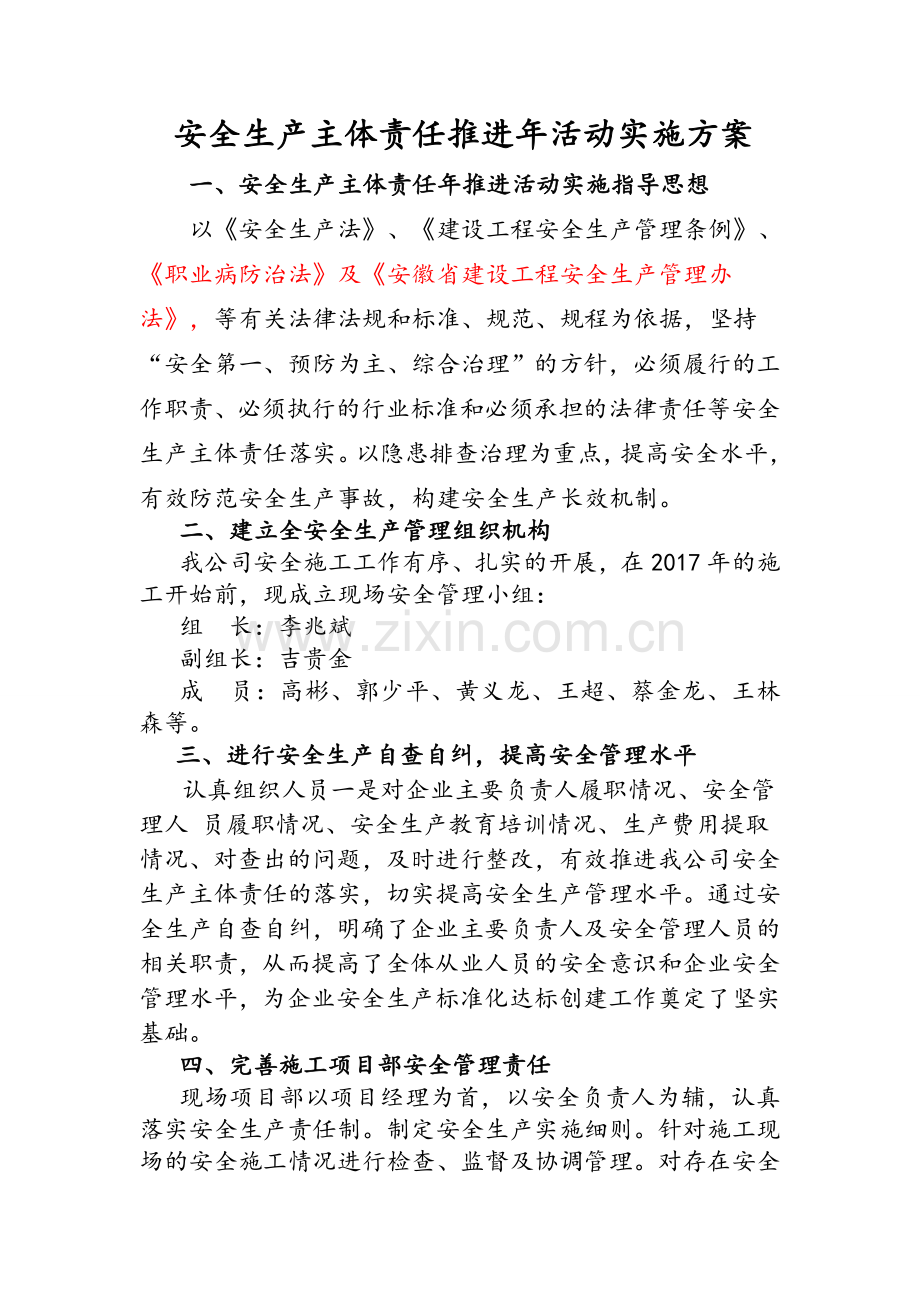 安全生产主体责任推进年活动实施方案.doc_第1页