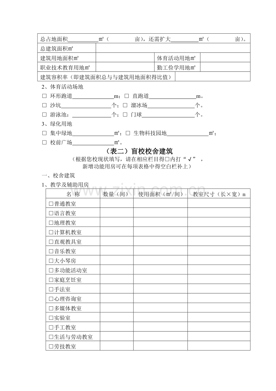 特殊教育学校基本情况调查表.doc_第2页