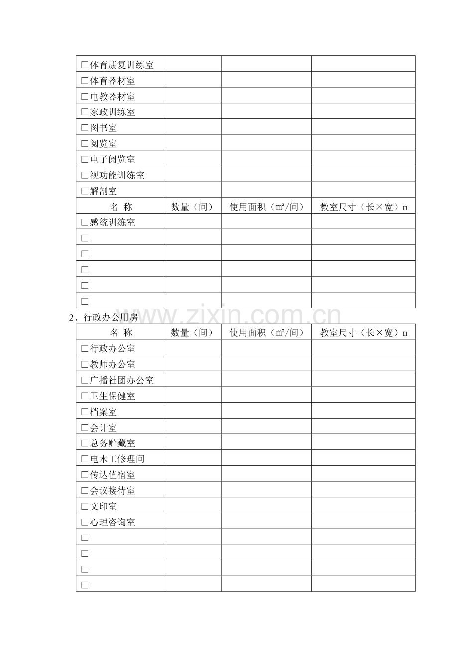 特殊教育学校基本情况调查表.doc_第3页