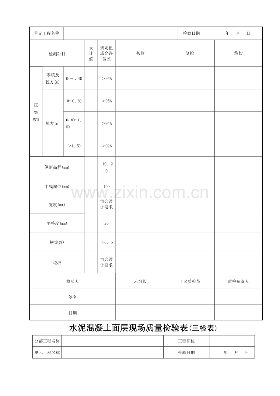 公路道路三检表.doc_第2页