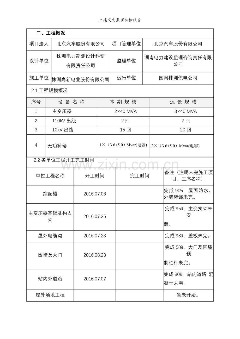 土建交安监理初检报告.doc_第2页