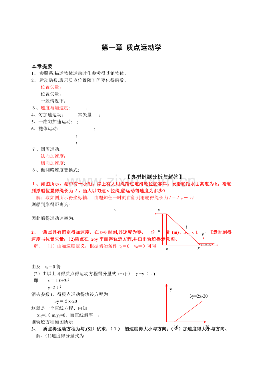 理工科大学物理知识点总结及典型例题解析.doc_第1页