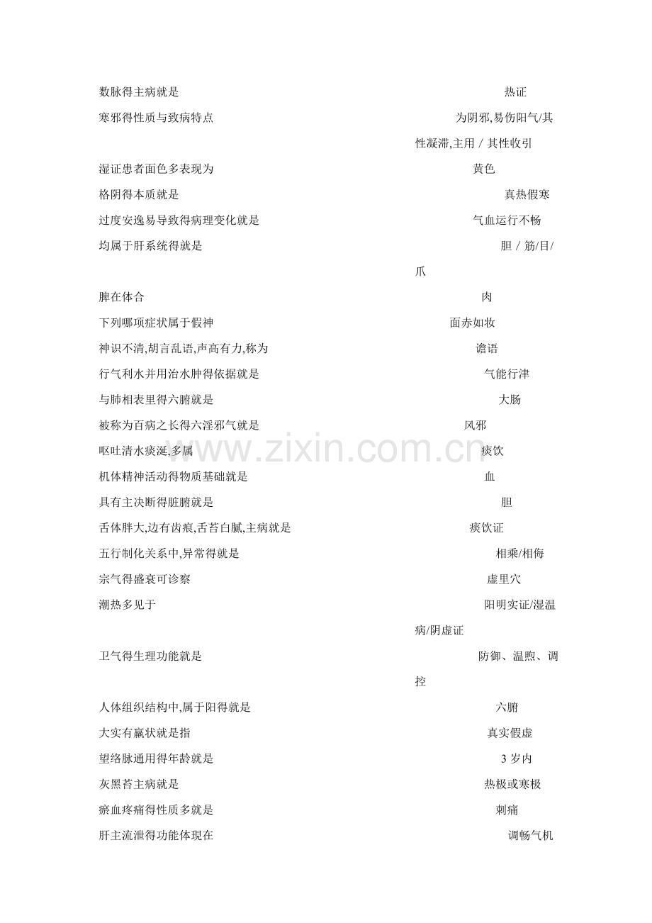 中医护理学基础100题.doc_第2页