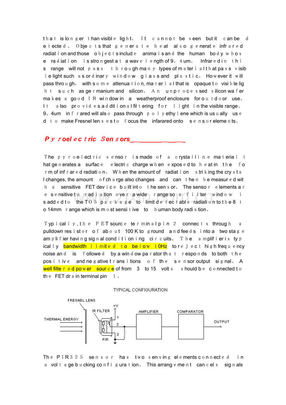 人体热释电红外传感器PIR原理.doc_第3页