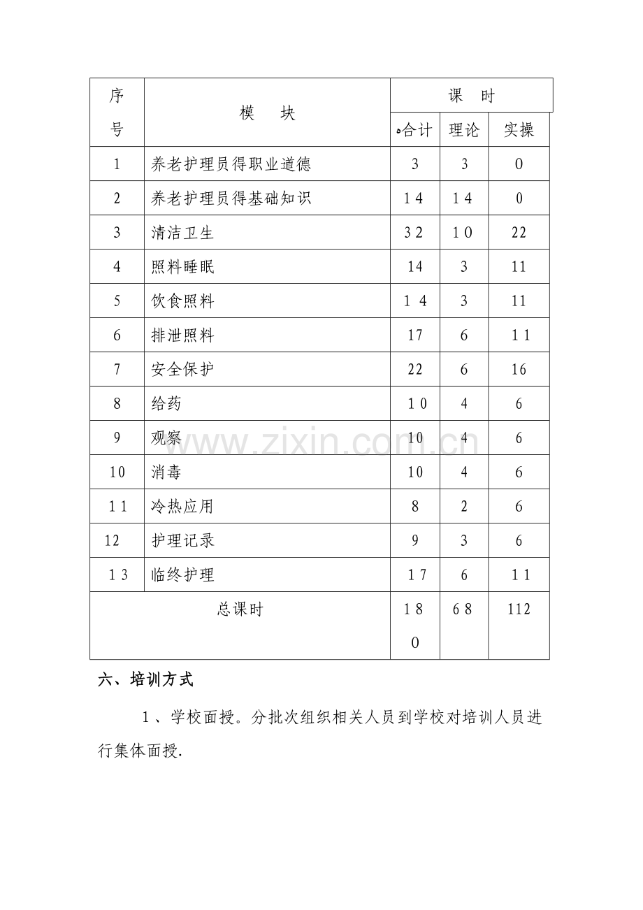 初级养老护理员培训计划.doc_第2页