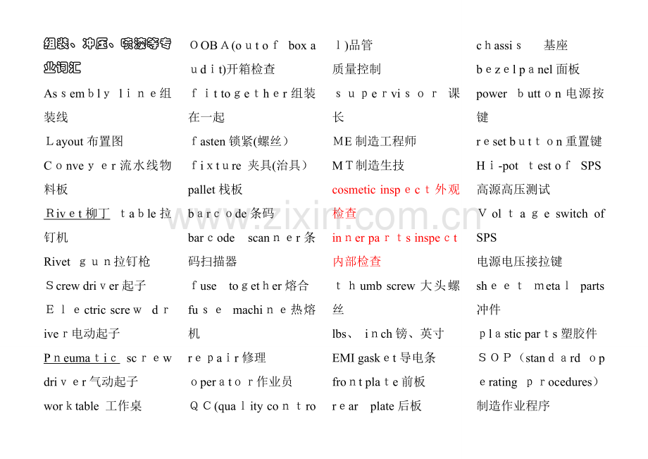 与机械有关英语单词.doc_第1页