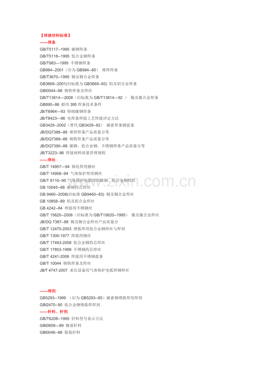 焊接材料标准汇总.doc_第1页