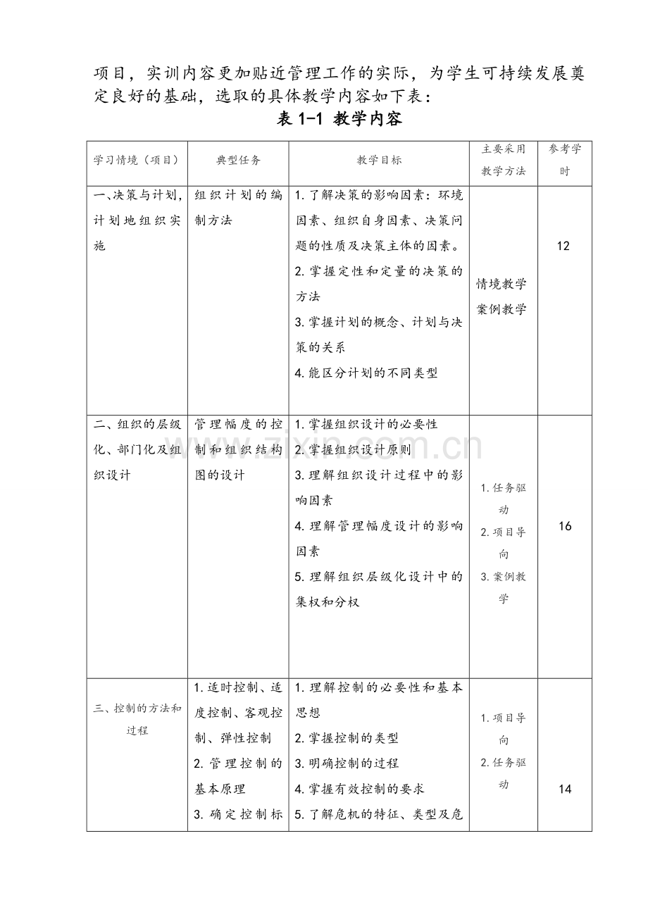 《管理学基础》教学大纲.doc_第3页