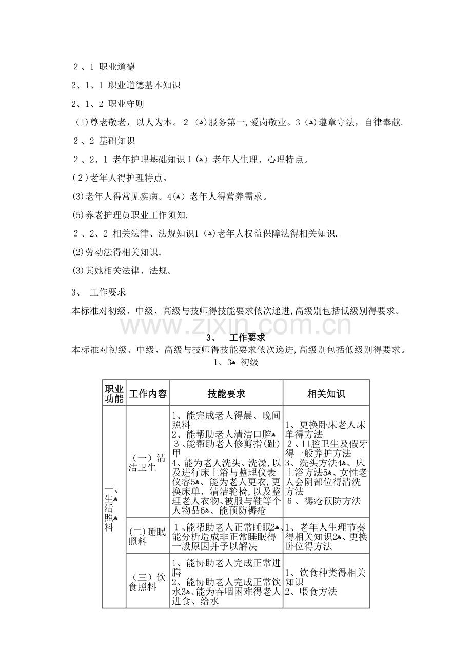 养老护理员国家职业标准.doc_第3页