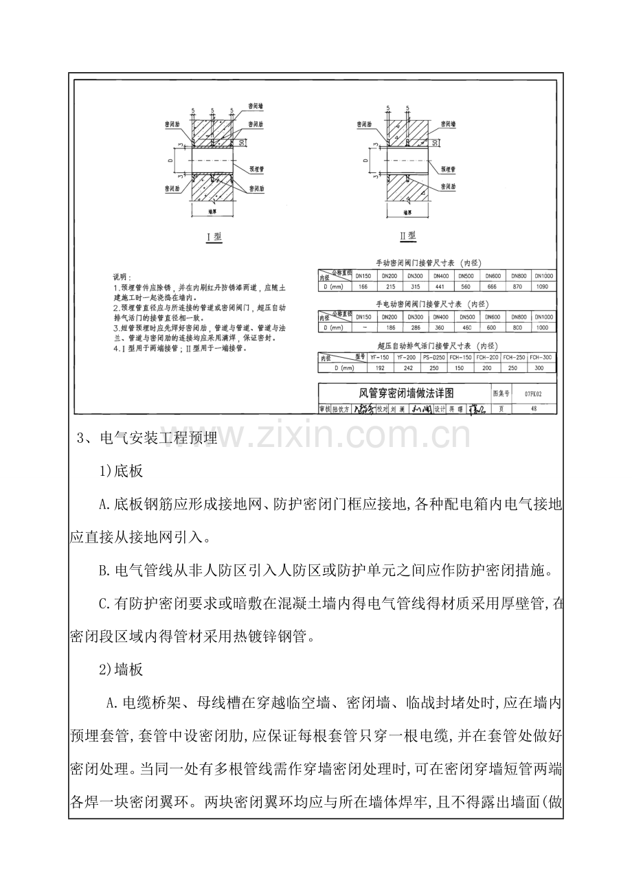 人防机电预留预埋施工技术交底.doc_第3页