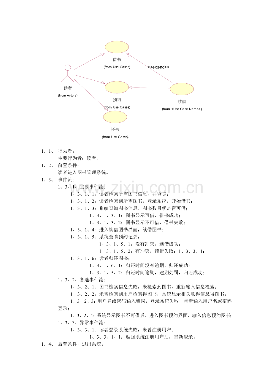 图书管理系统(用例图、类图、时序图).doc_第2页