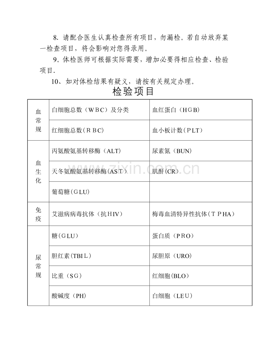 事业单位公开招聘工作人员体检表.doc_第2页