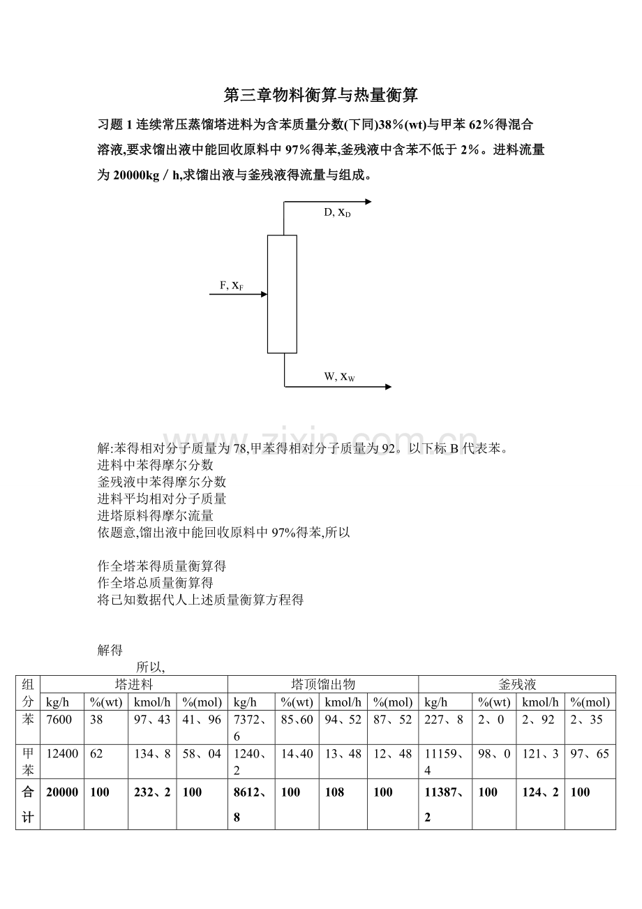 化工设计习题及解答第三章.doc_第1页