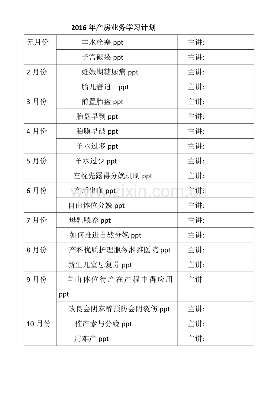 助产士分层级培训计划.doc_第3页