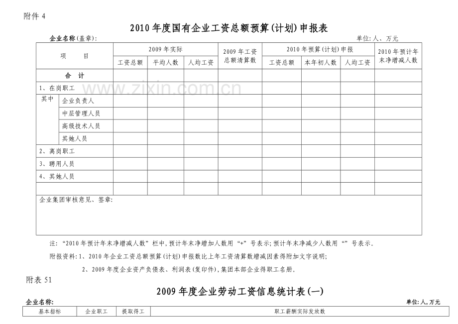 国有企业工资总额预算(计划)清算表.doc_第3页