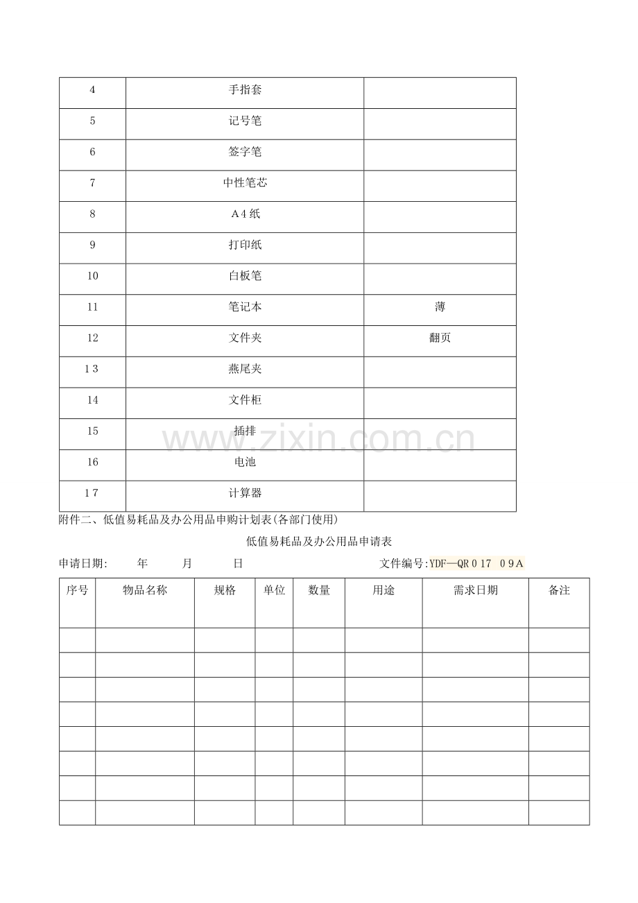 低值易耗品及办公用品申领管理规定.doc_第2页