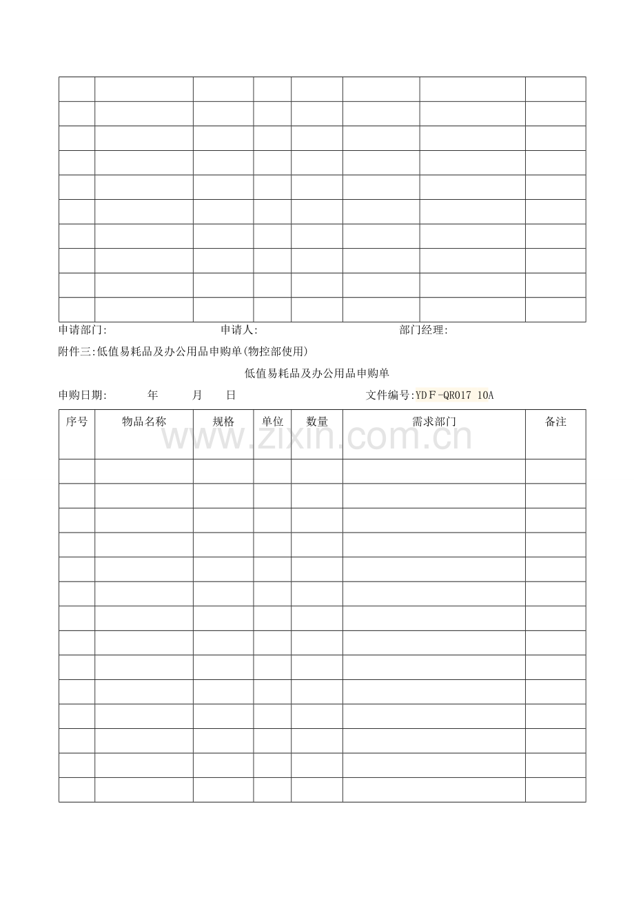 低值易耗品及办公用品申领管理规定.doc_第3页