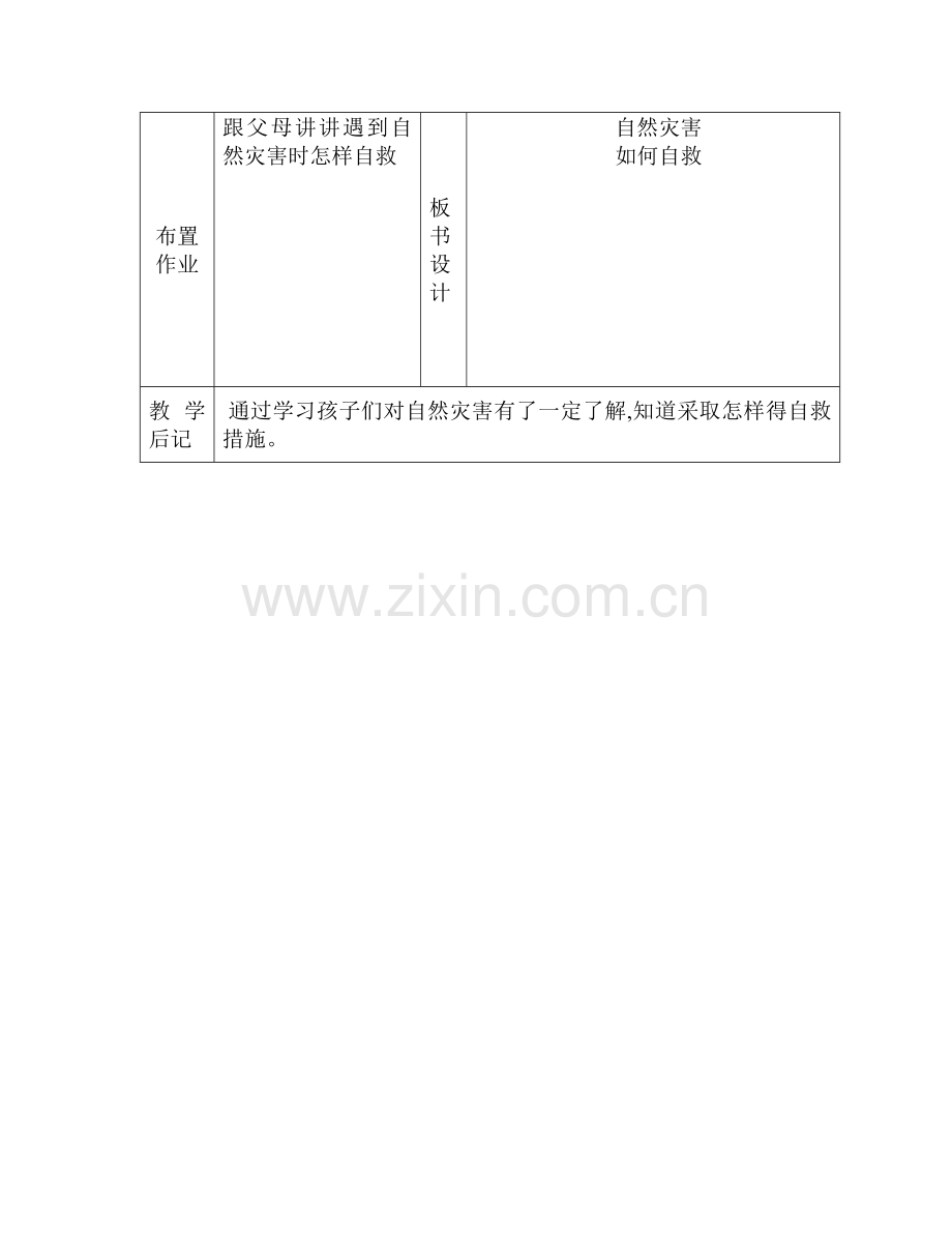 《自然灾害预防与自救》安全教案.doc_第3页