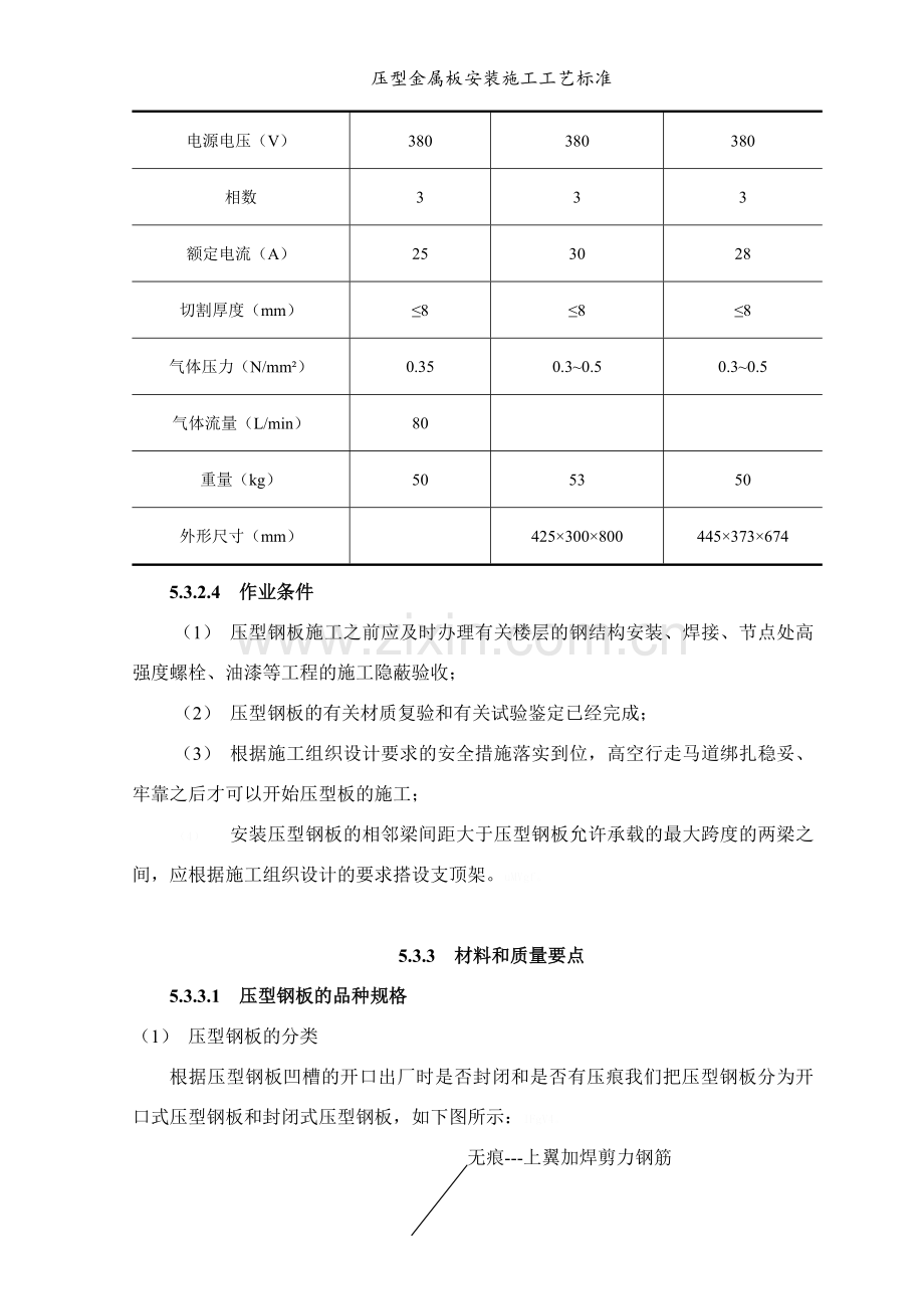 压型金属板安装施工工艺标准.doc_第3页