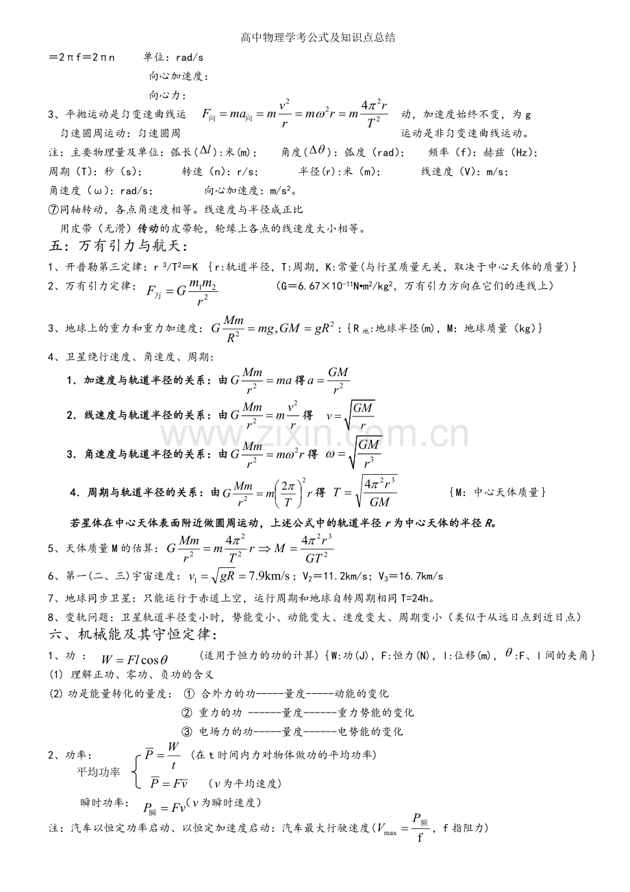 高中物理学考公式及知识点总结.doc_第3页