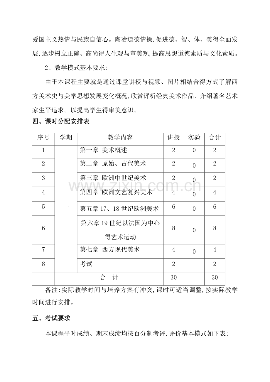 《西方美术欣赏》课程教学大纲.doc_第2页