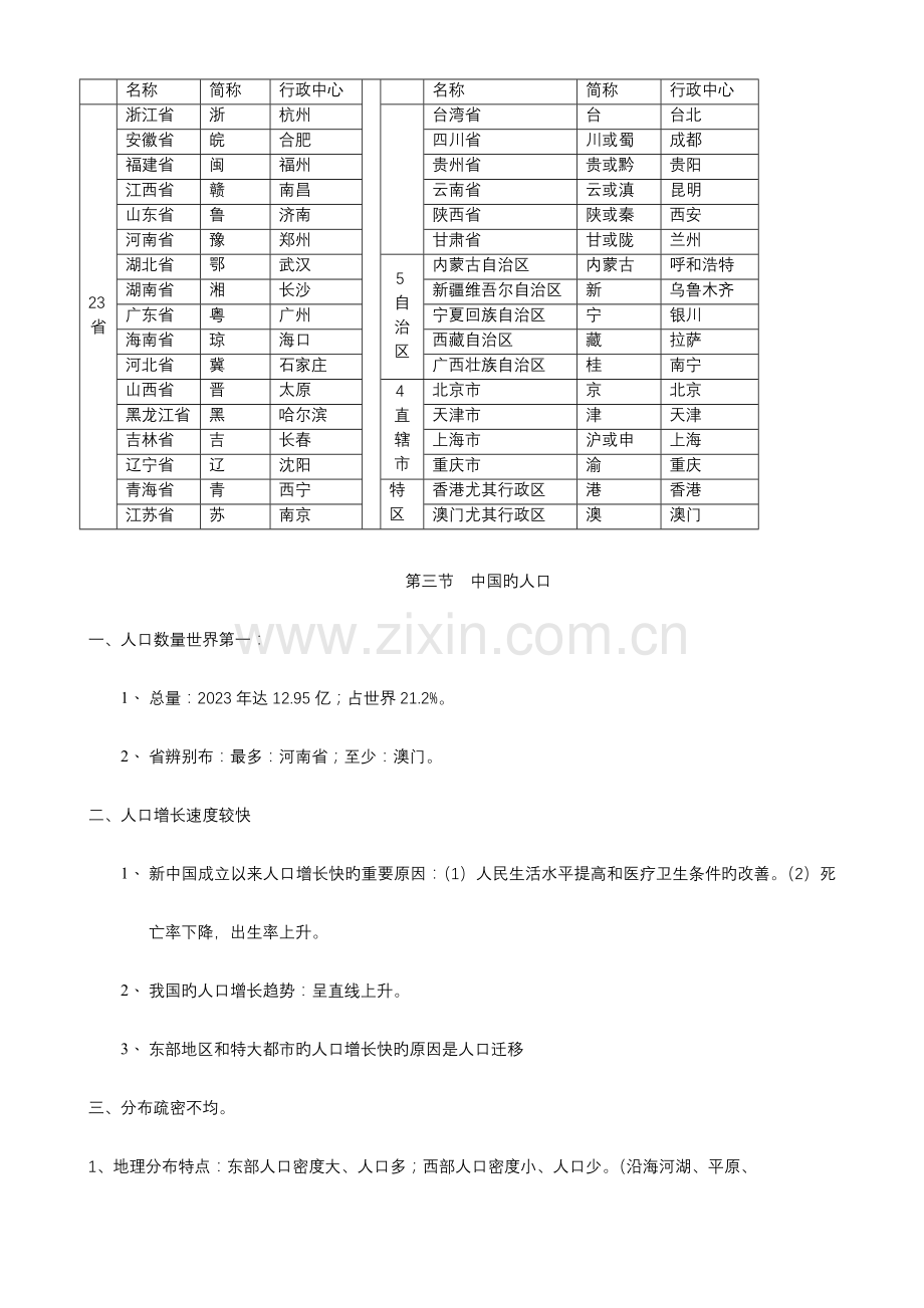 2023年湘教版八年级地理知识点.doc_第3页