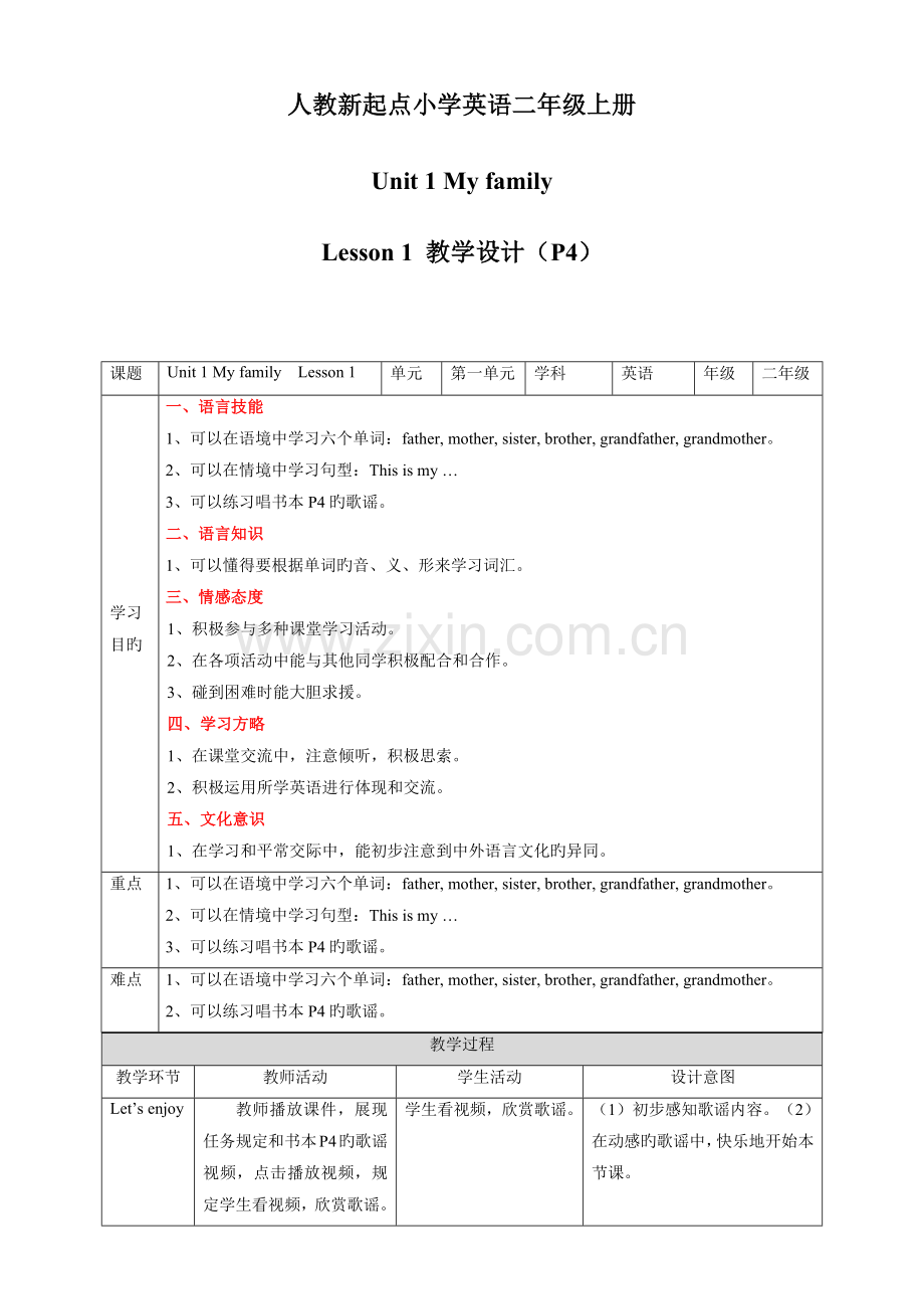 2023年人教版新起点小学二年级上册英语教案全册.docx_第1页