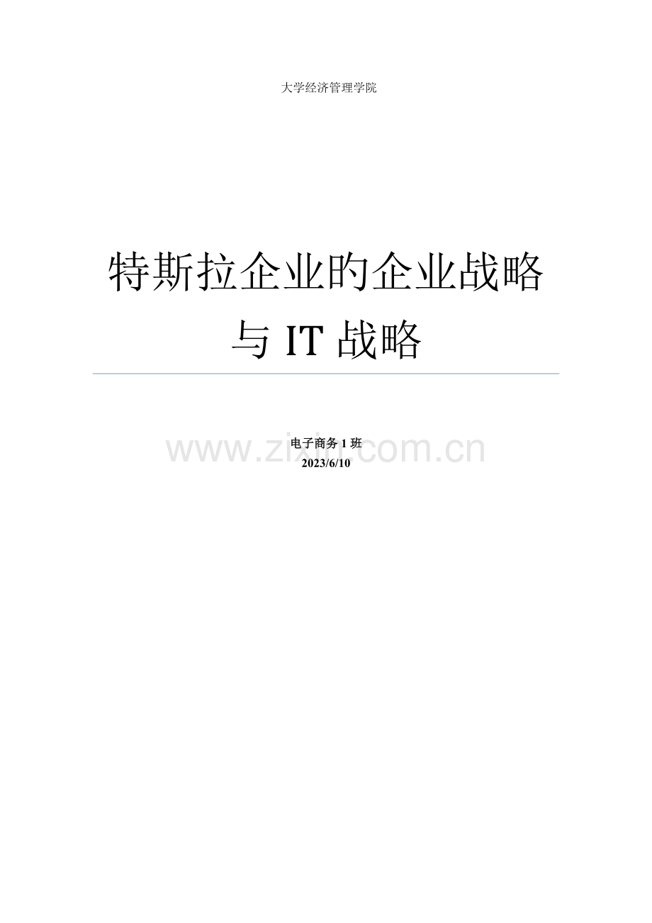 特斯拉汽车公司战略分析.doc_第1页