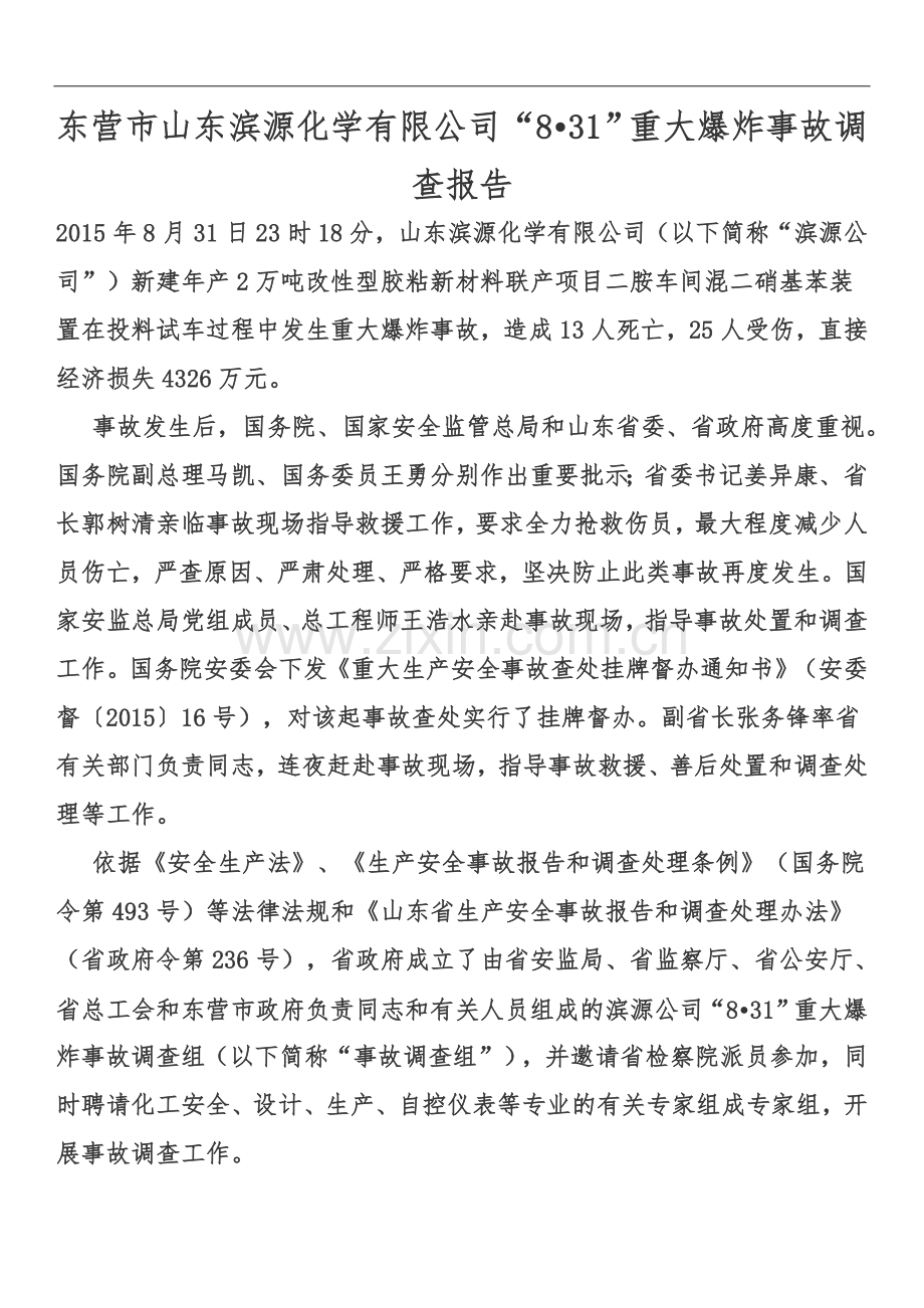 东营市山东滨源化学有限公司831重大爆炸事故调查报告.doc_第2页