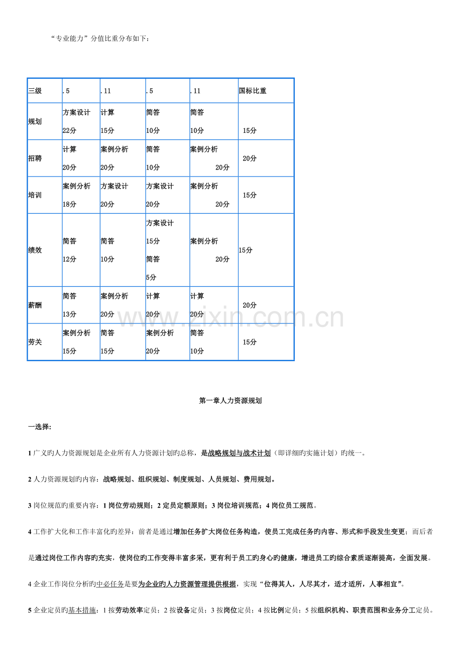 2023年助理人力资源管理师三考试专用总结材料.doc_第3页