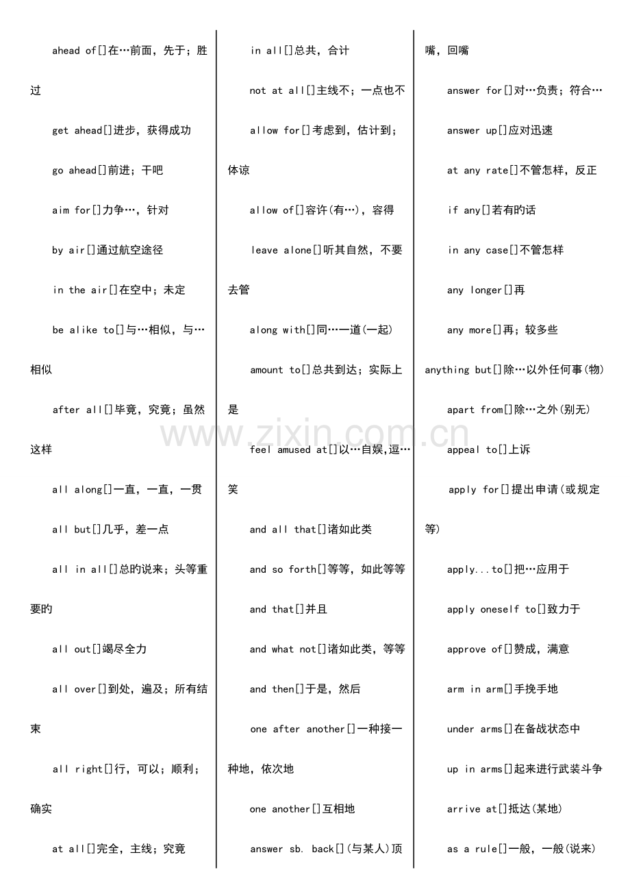 2023年大学英语六级词组大全.doc_第2页