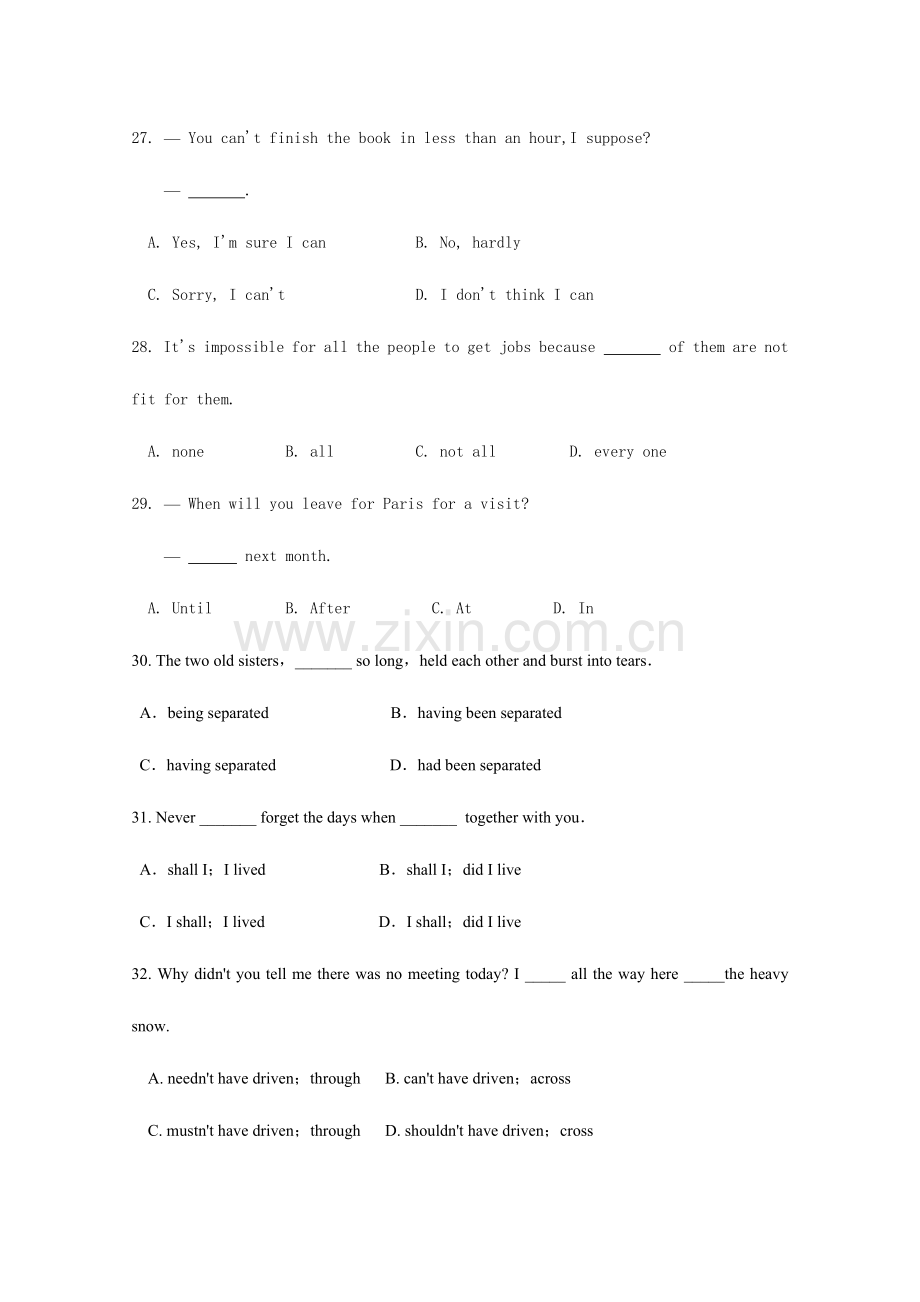 2023年高考英语单项选择题题库.doc_第2页