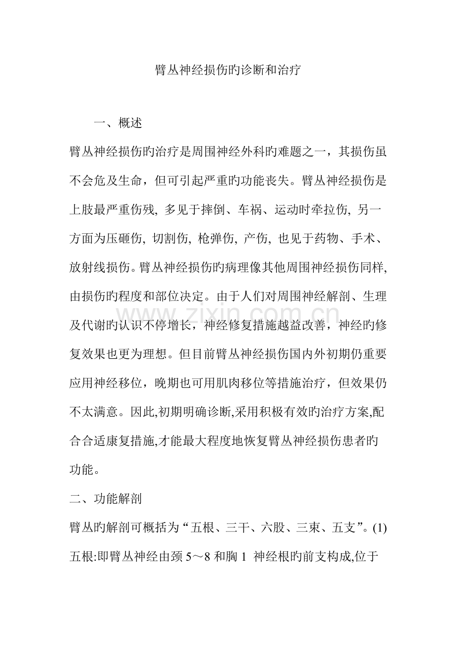 臂丛神经损伤的诊断和治疗.doc_第1页