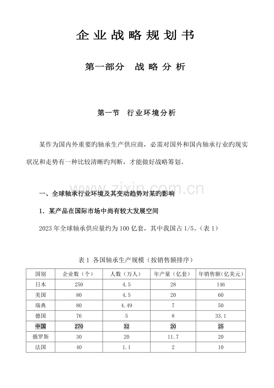 企业战略规划书.doc_第1页