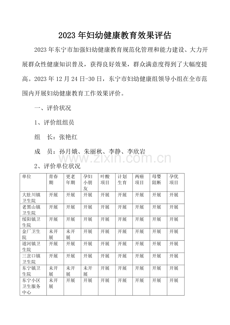 妇幼健康教育效果评估.doc_第1页