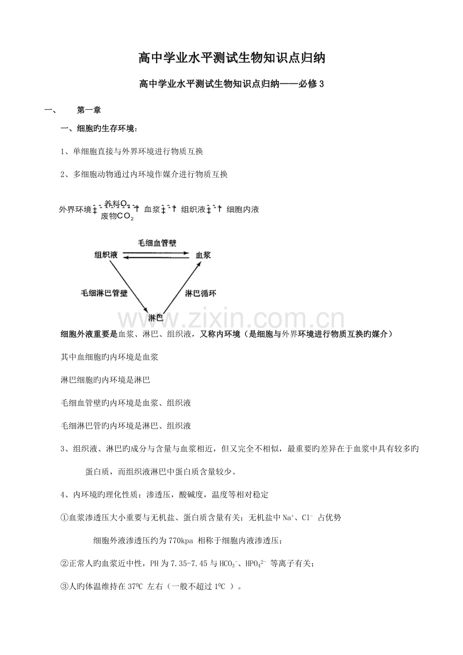 2023年高中生物知识点归纳必修必修.doc_第1页