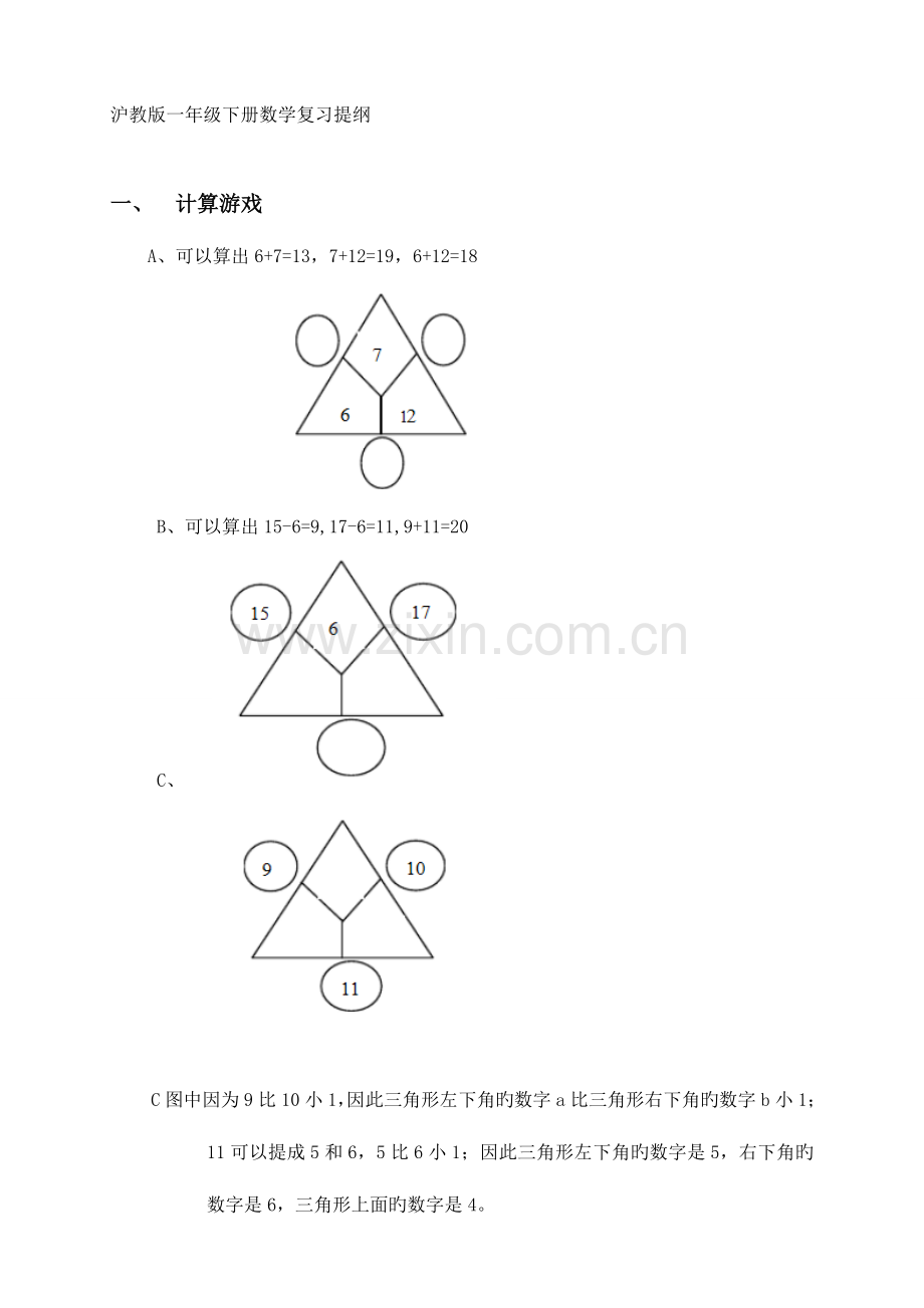 2023年沪教版一下数学知识归纳.doc_第1页