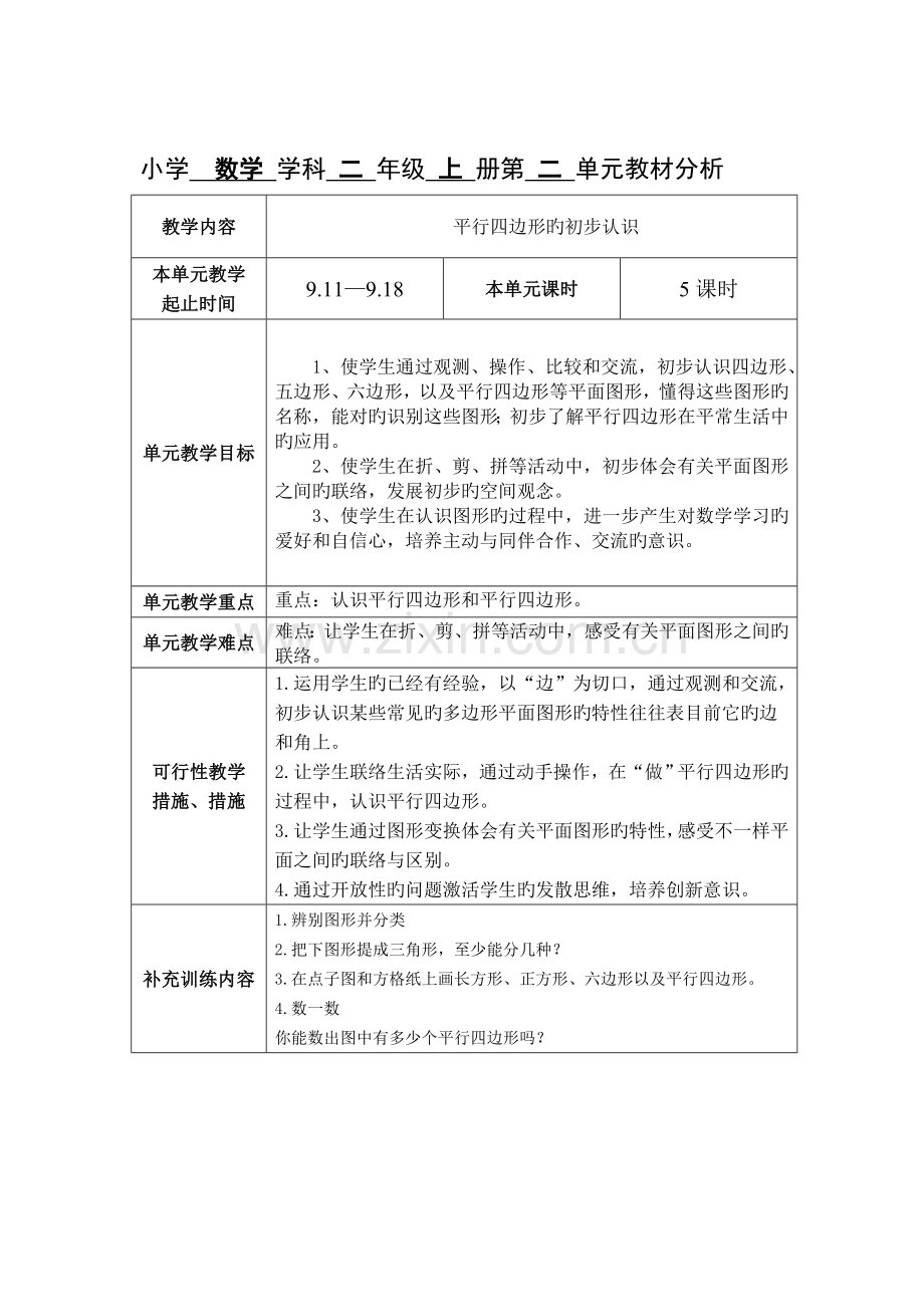 2023年苏教版数学小学二年级上册全册集体备课及单元分析.doc_第2页