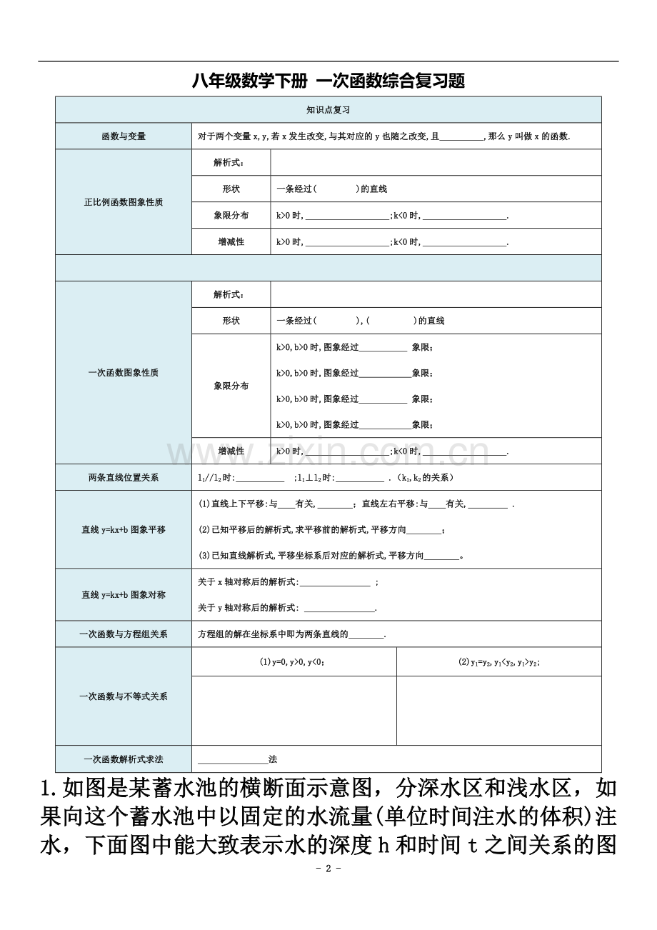 一次函数综合复习提高题及答案.doc_第2页