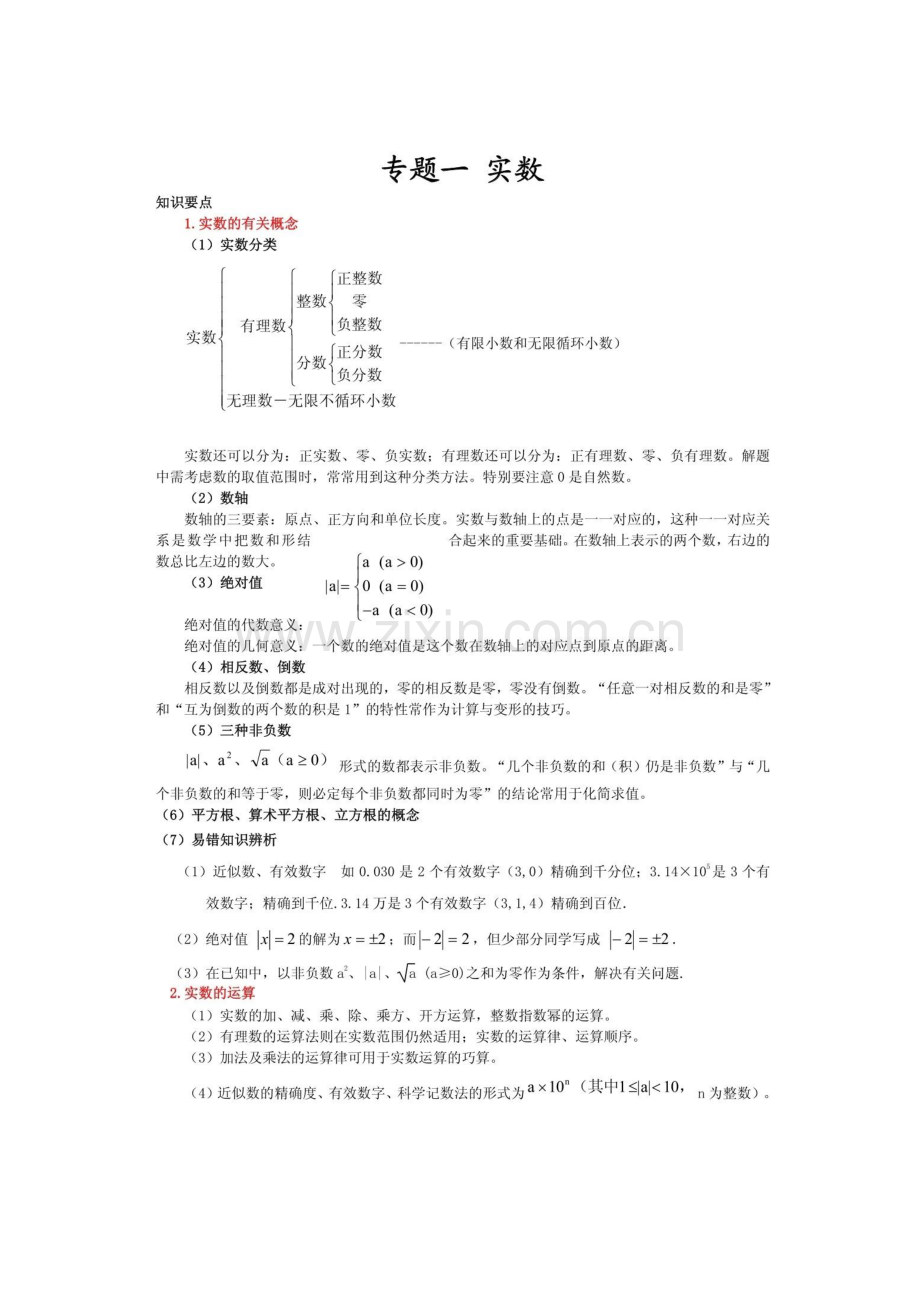 初中数学中考必考考点汇总.docx_第1页